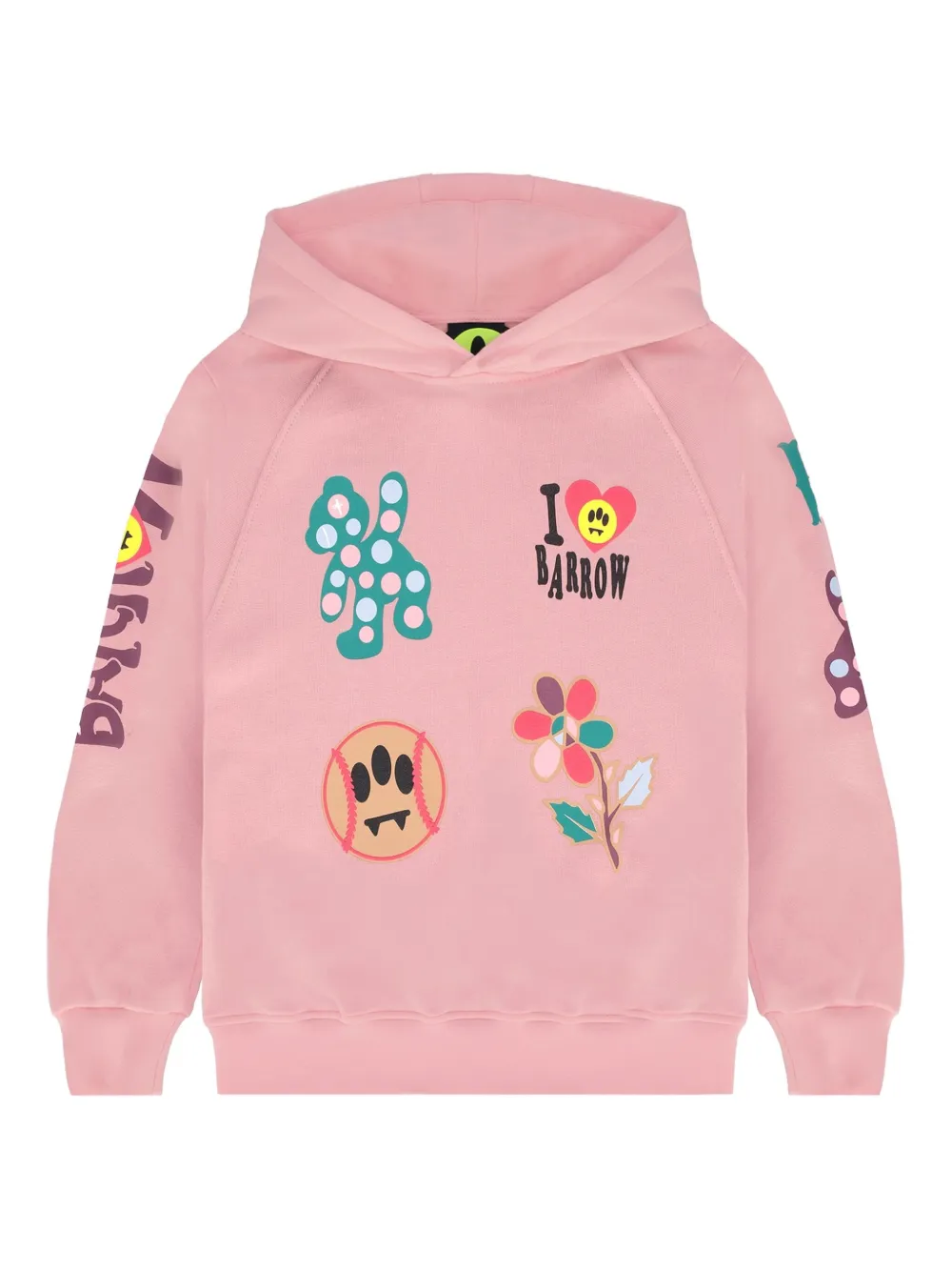Barrow kids fleece regular hoodie - Rosa