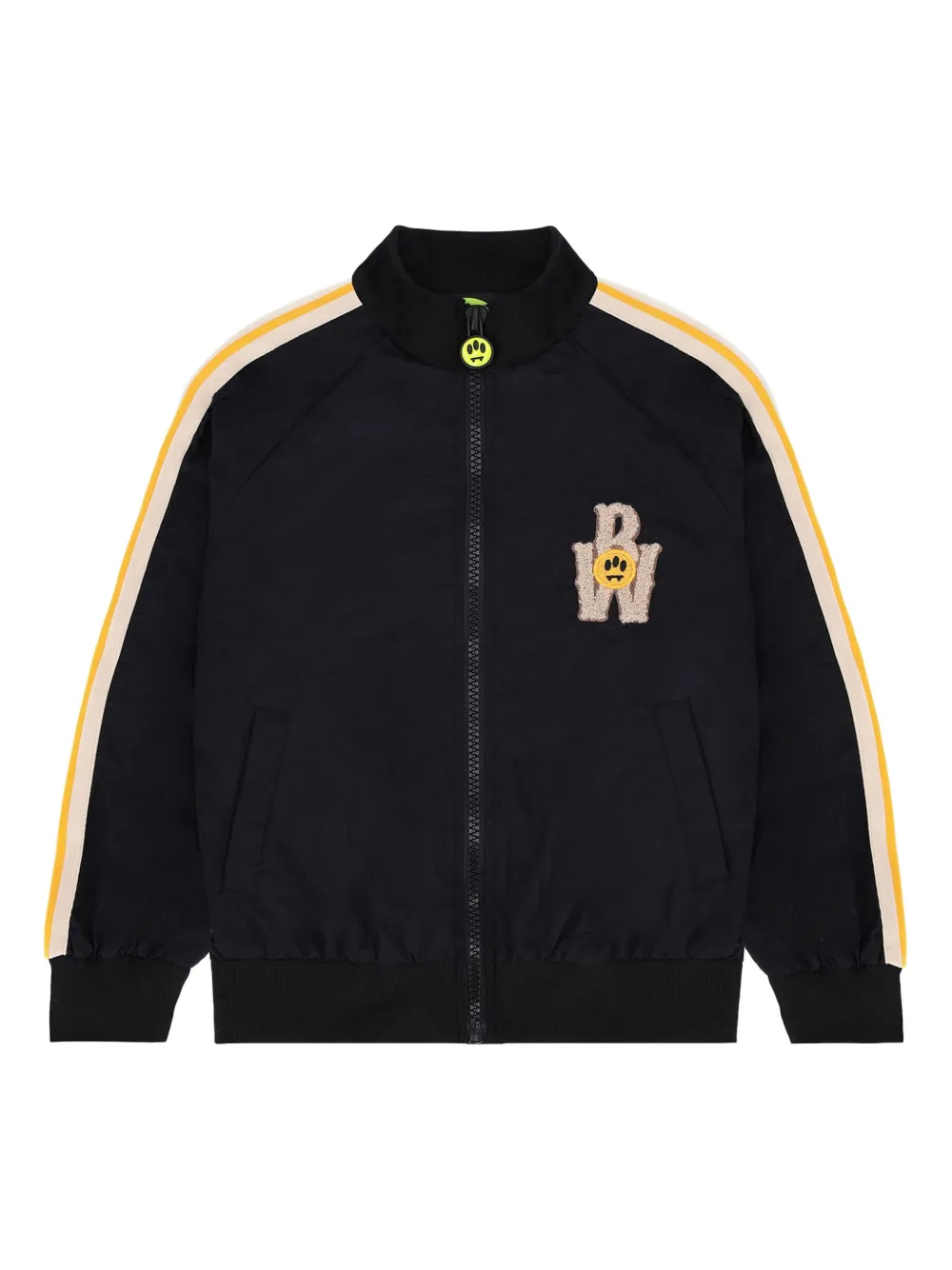 Barrow Stripe-detail Embroidered Bomber Jacket In Black