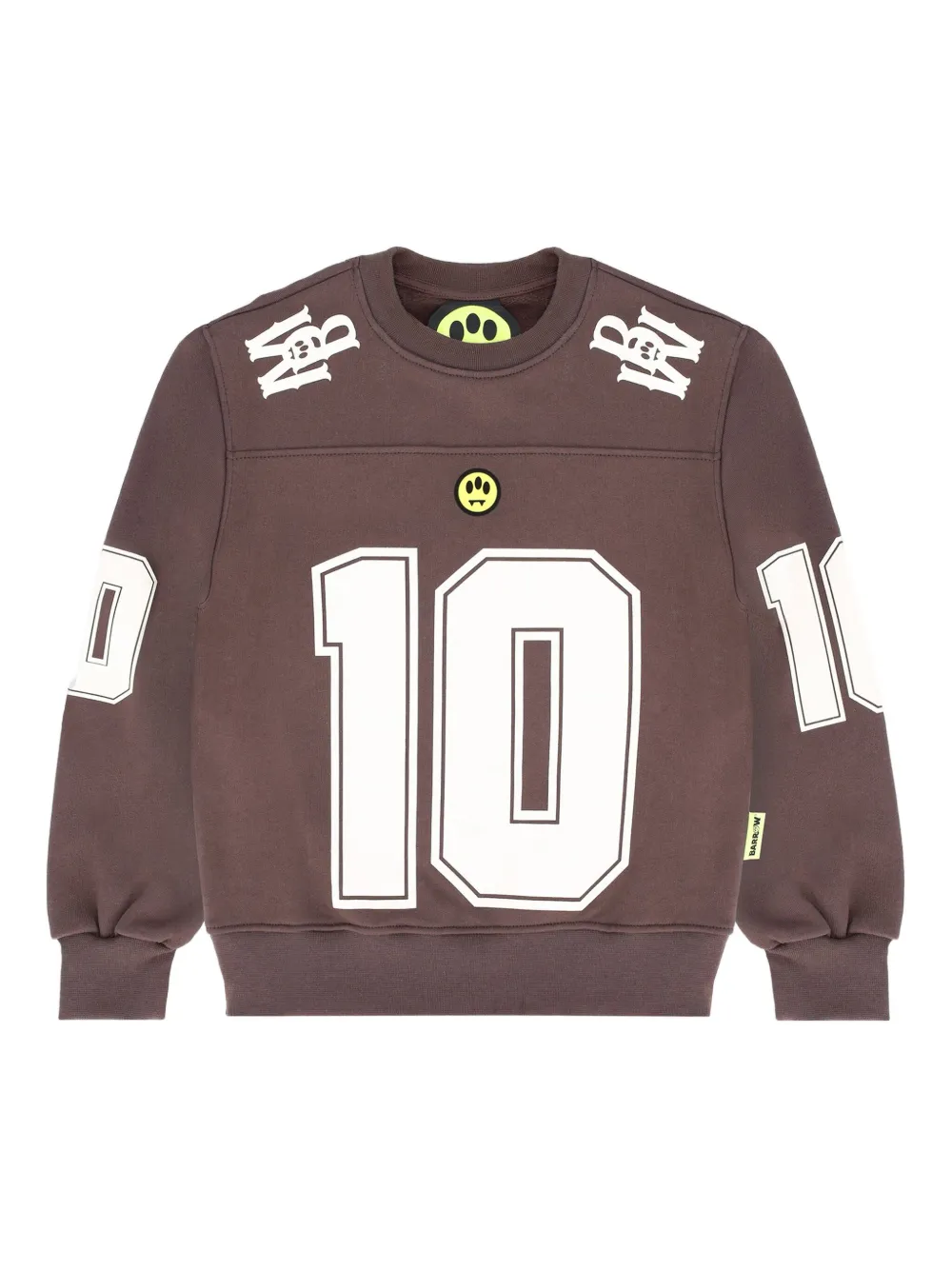 Barrow Number-applique Sweatshirt In Brown