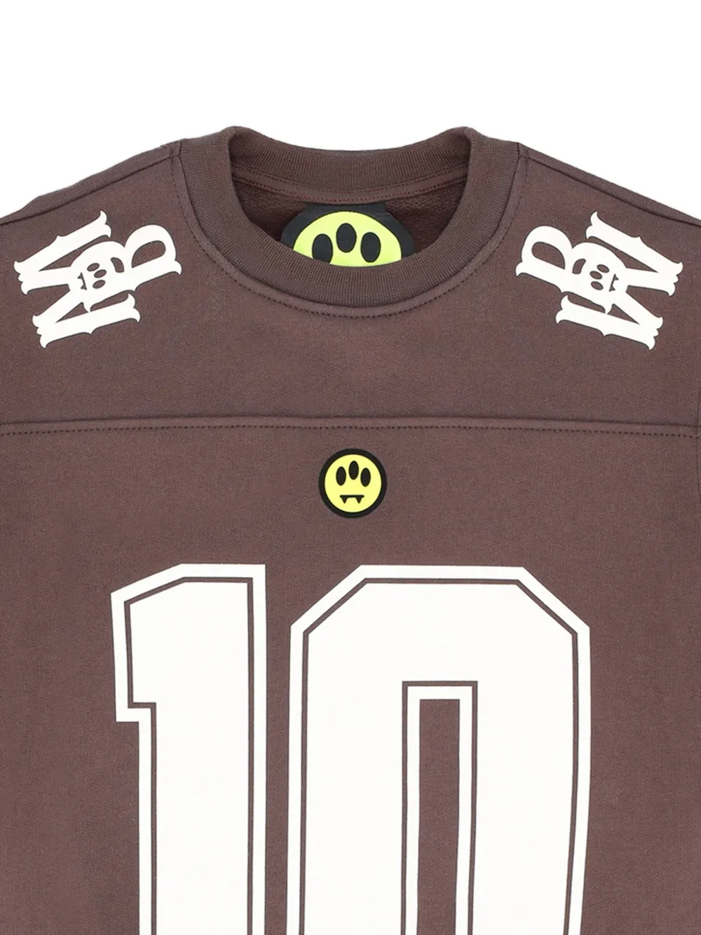 Barrow Number-applique Sweatshirt In Brown
