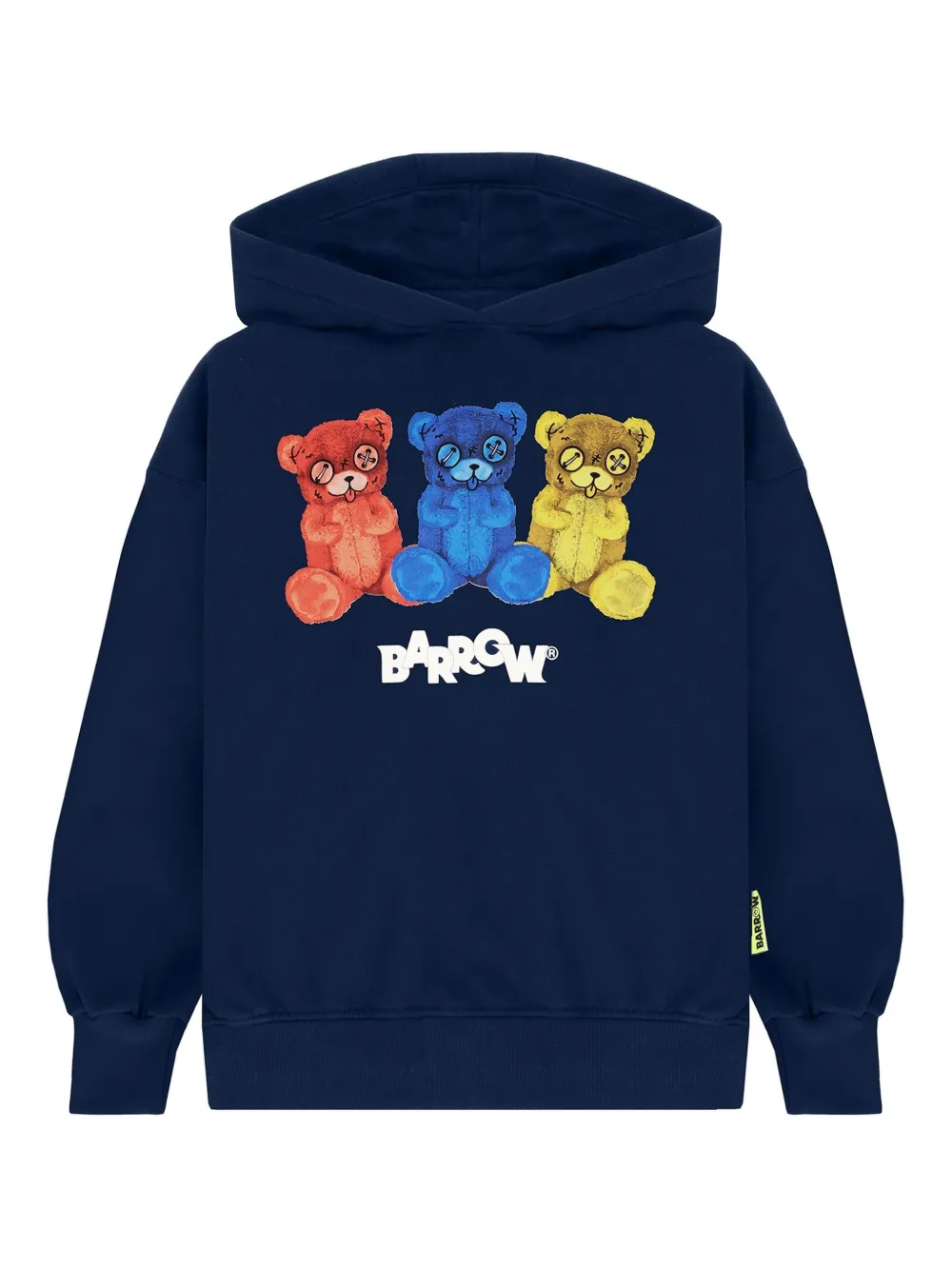 Barrow kids teddy-print hoodie - ブルー Barrow kids teddy-print hoodie - ブルー