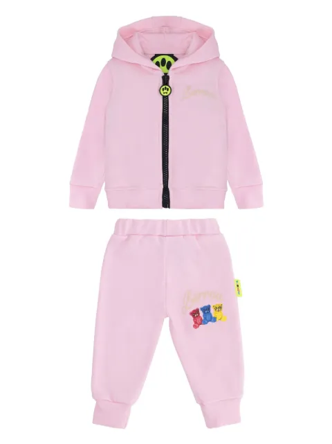 Barrow kids bear-print fleece tracksuit