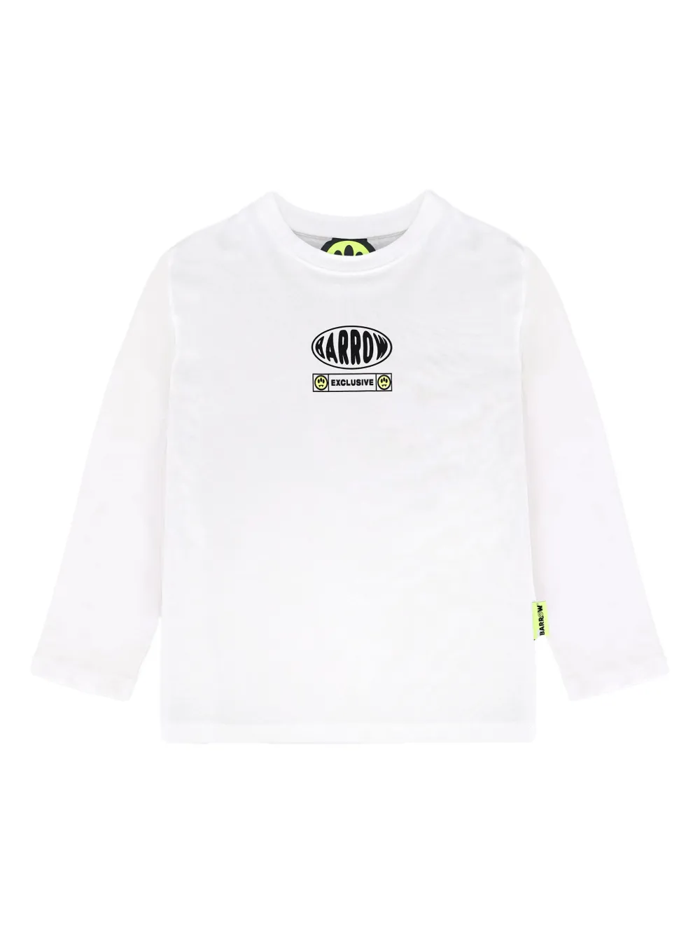 Barrow Kids' Long-sleeve Graphic-print T-shirt In White