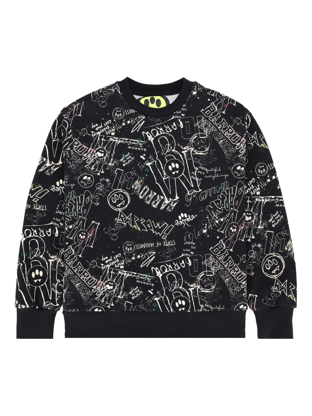 Barrow Graffiti-print Sweatshirt In Black
