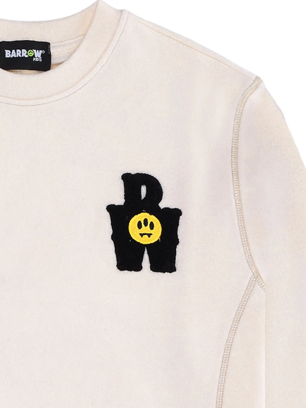Barrow kids Sweater met geborduurd logo Beige