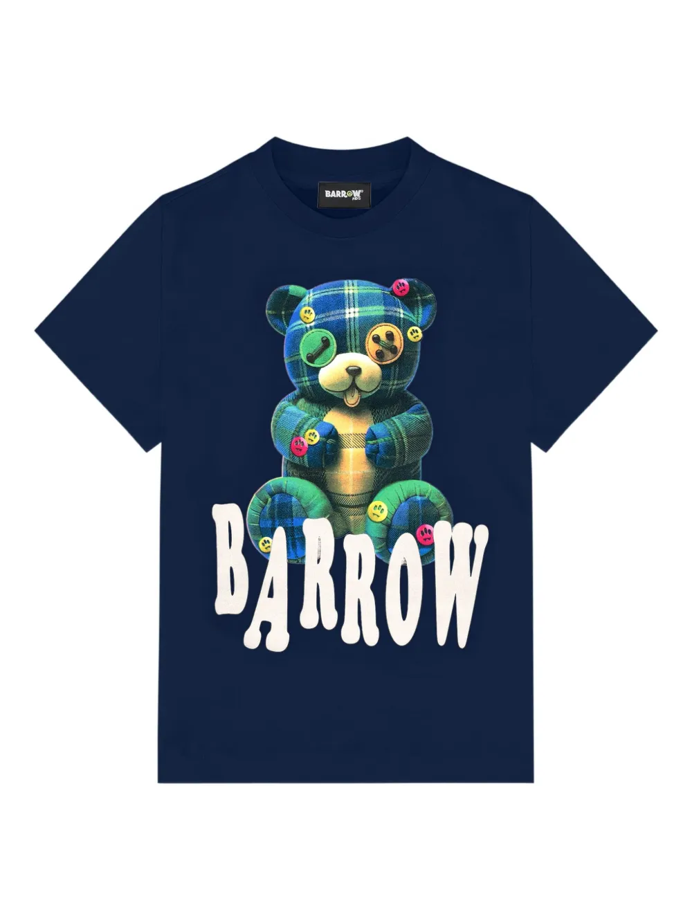 Barrow kids teddy-print T-shirt - ブルー Barrow kids teddy-print T-shirt - ブルー