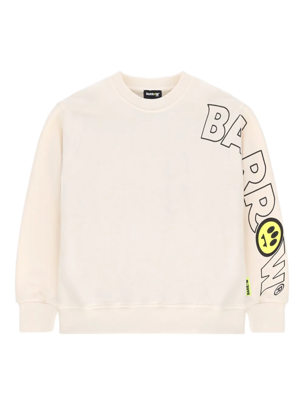 Barrow Diagonal-logo Sweatshirt In Neutral