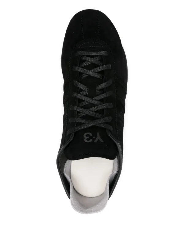 Y-3 Suede Leather Sneakers | Black | FARFETCH