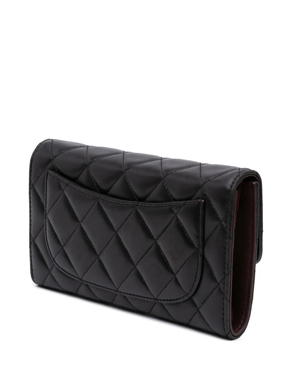 CHANEL Pre-Owned 2016-2017 Large CC Quilted Lambskin Flap Wallet long wallets | Image 2