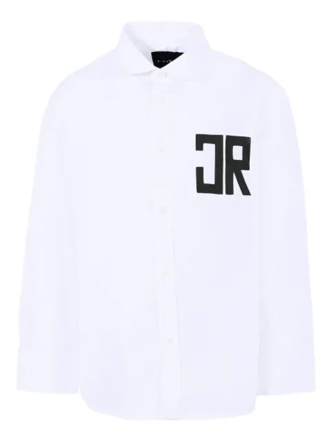John Richmond Junior logo-print long-sleeved shirt