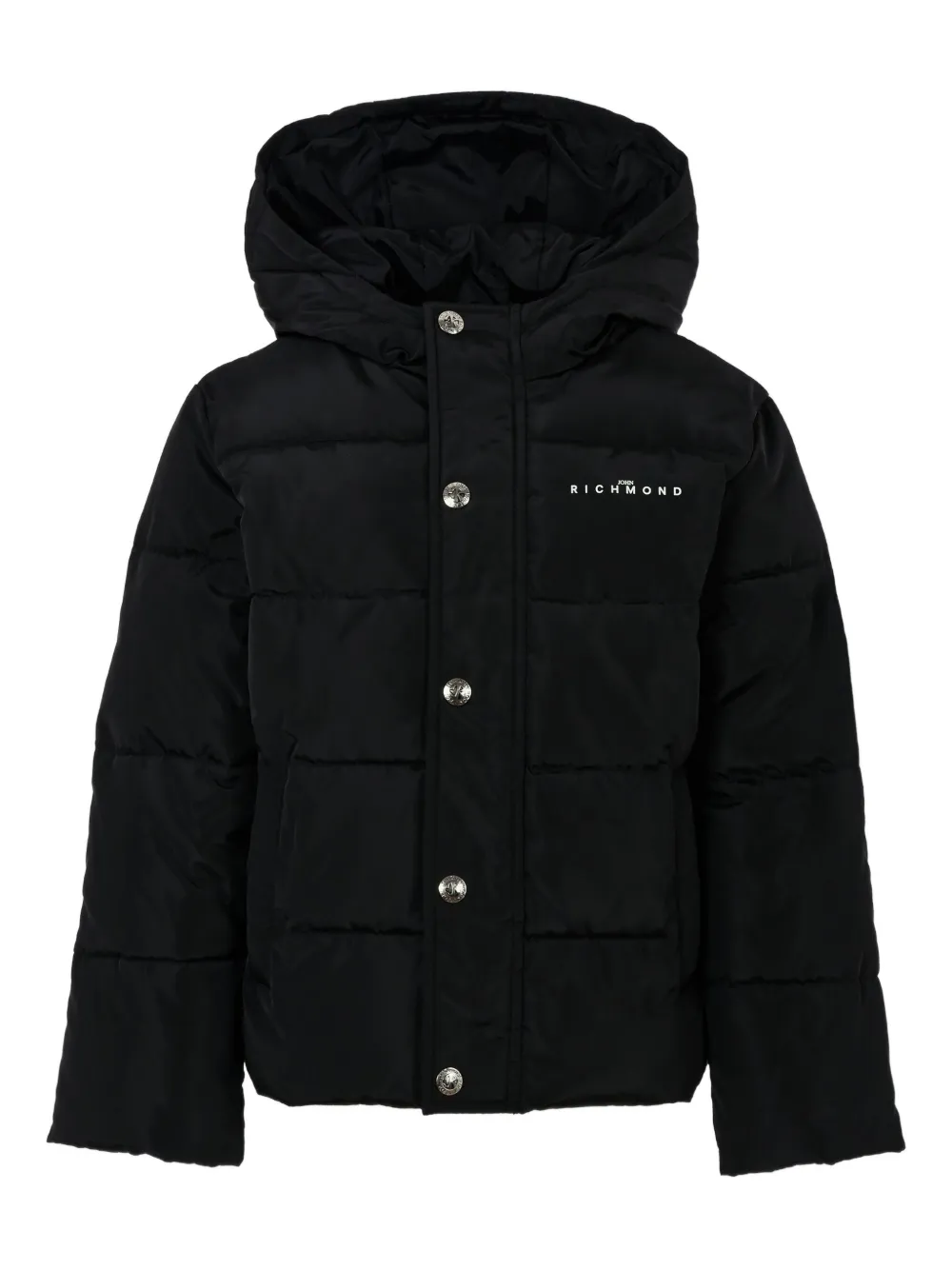 John Richmond Junior hooded puffer jacket Zwart