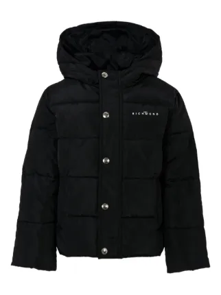 John Richmond Junior Hooded Puffer Jacket | Black | FARFETCH