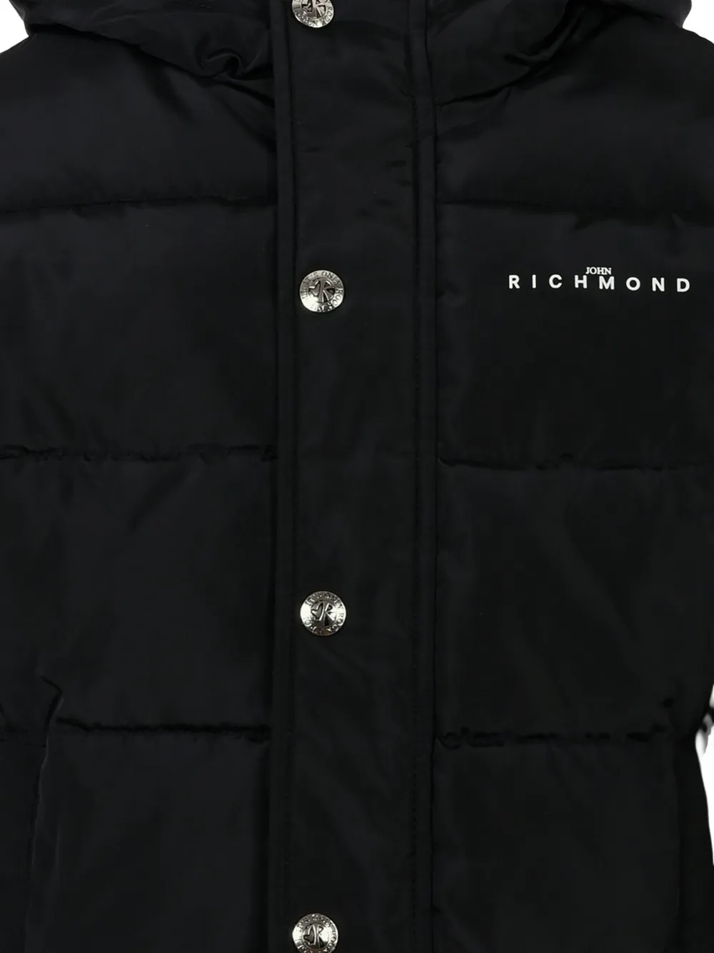 John Richmond Junior hooded puffer jacket Zwart