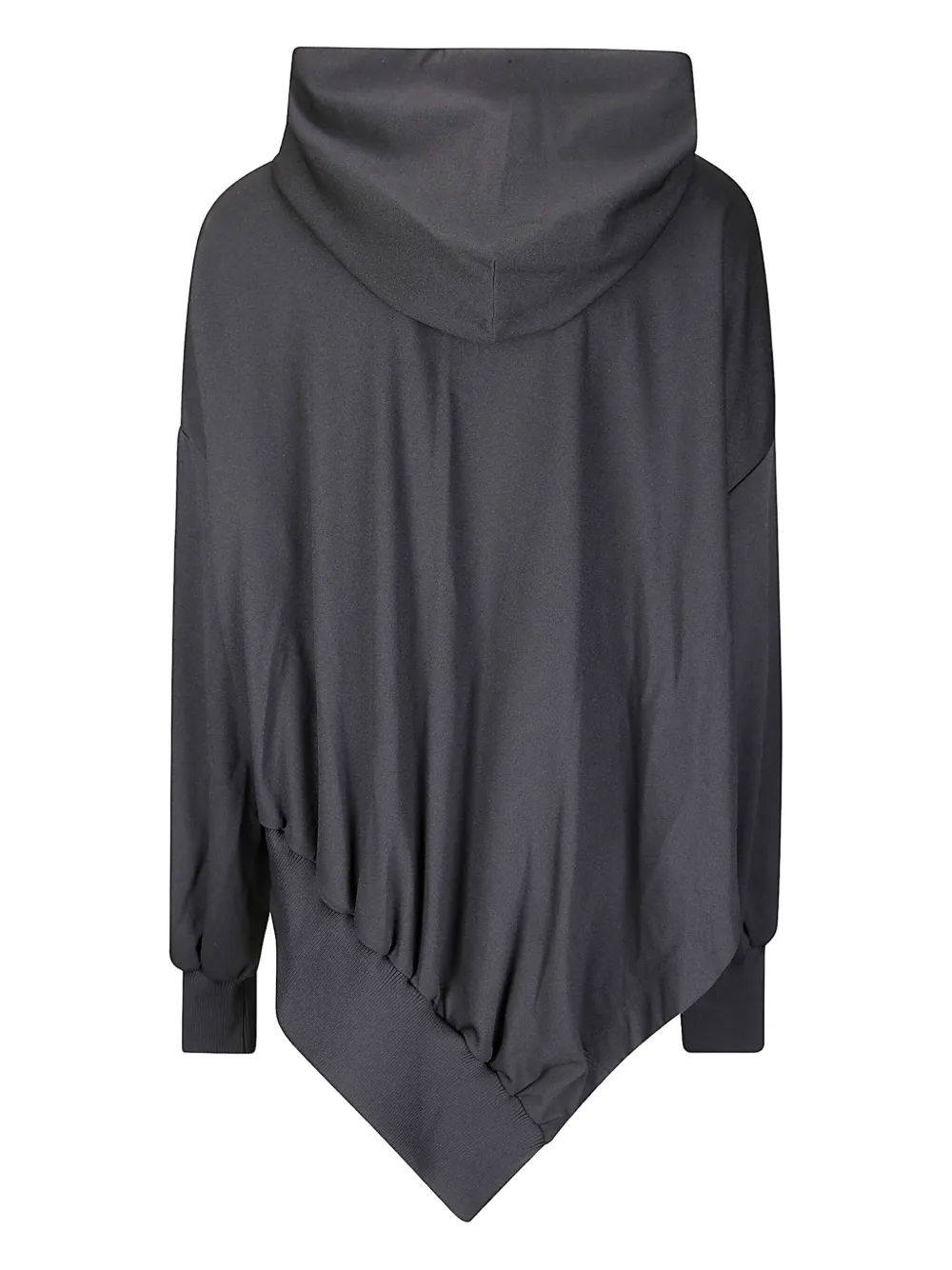 Yohji Yamamoto Unbalanced zip-up hoodie - Zwart