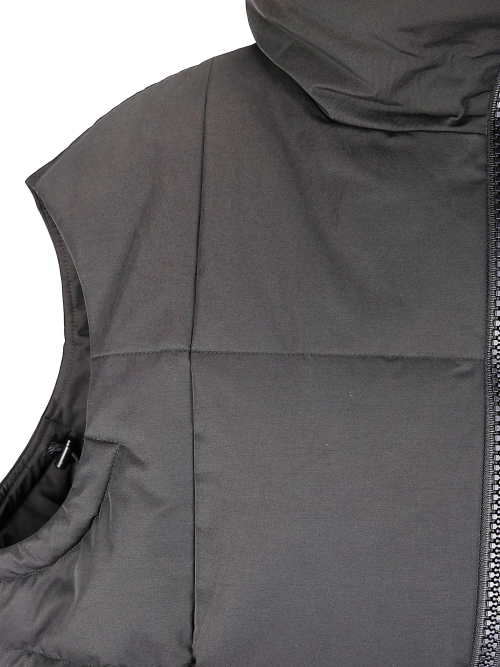Yohji Yamamoto quilted padded vest Zwart