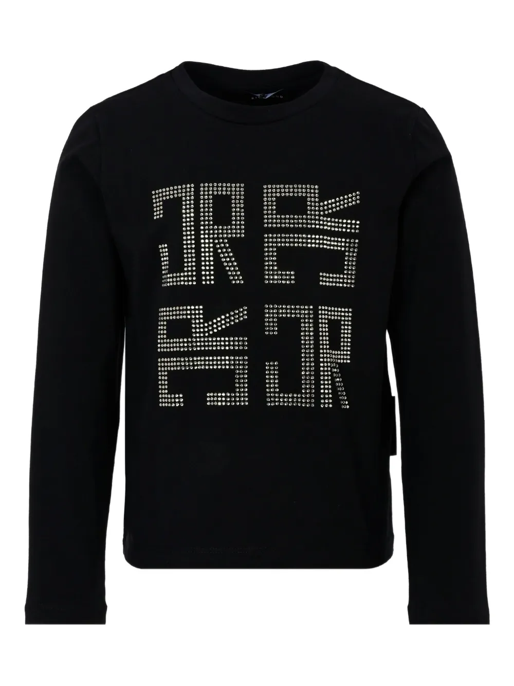 John Richmond Junior crystal-embellished long-sleeve T-shirt Zwart