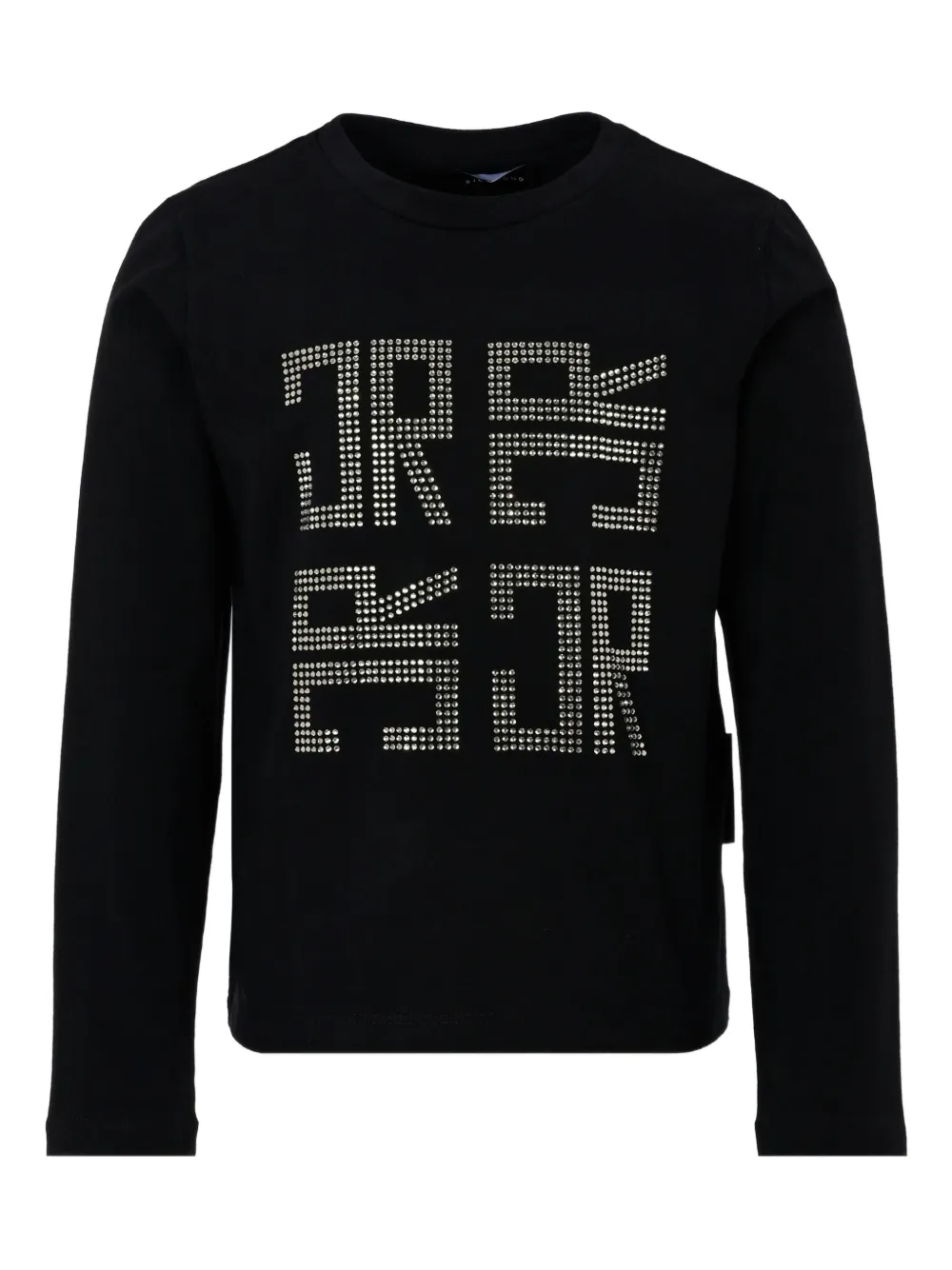 John Richmond Junior crystal-embellished long-sleeve T-shirt Zwart