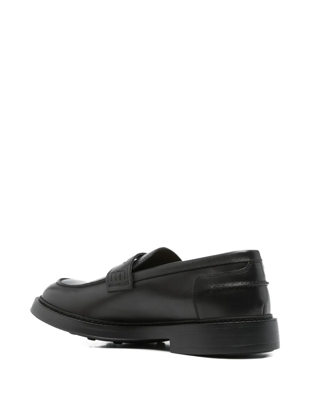 Doucal's penny-slot leather loafers Black