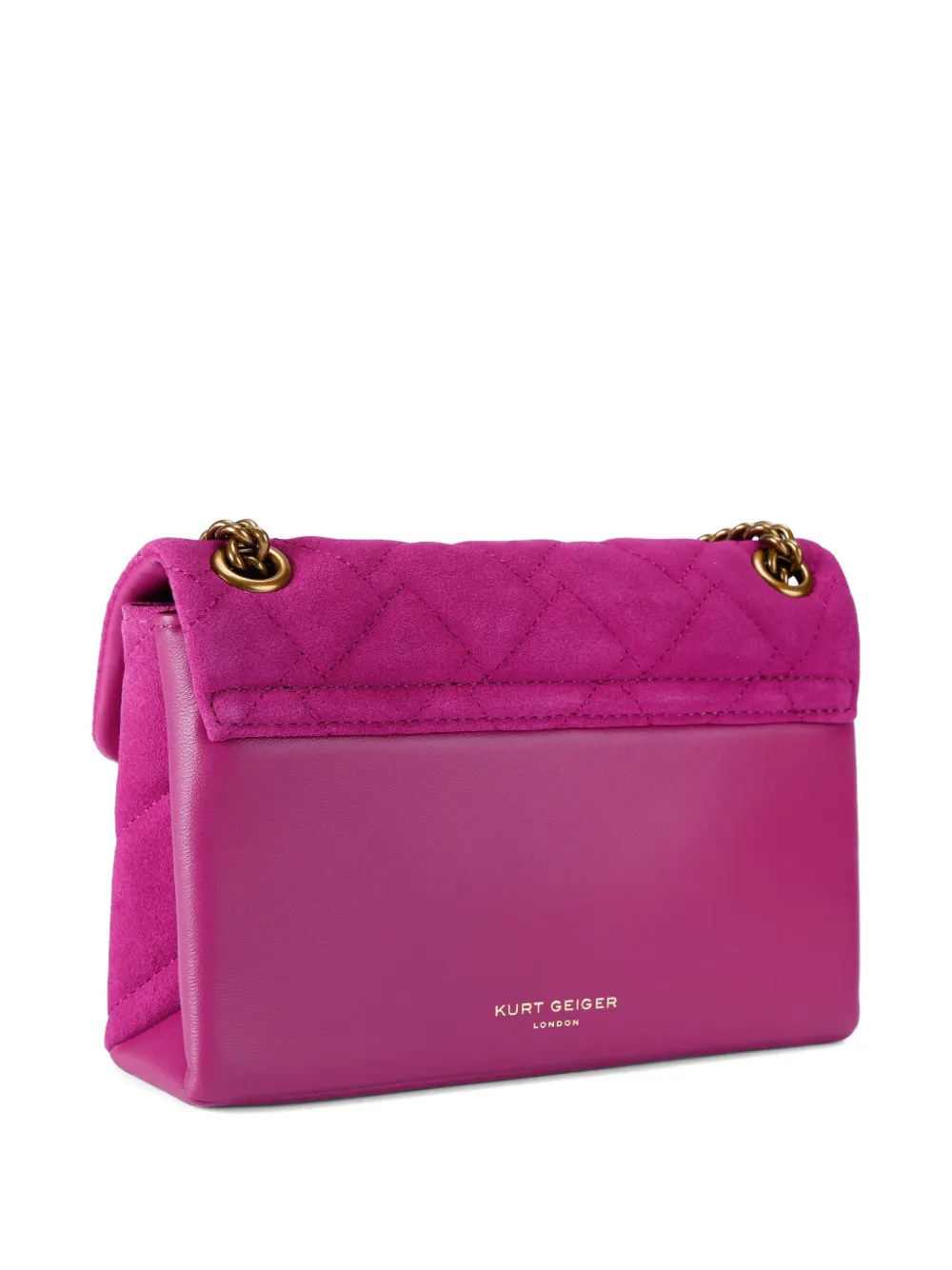 Kurt Geiger London Kensington gewatteerde schoudertas met ketting - Roze