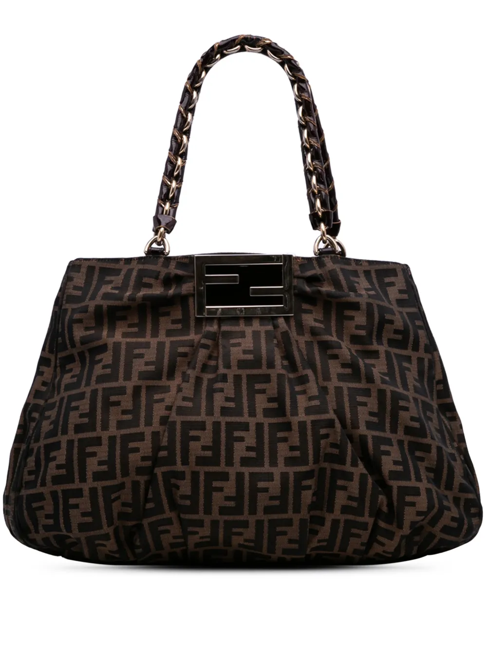 Fendi Pre-Owned 2000-2010 Large Zucca Canvas Mia tote bag - ブラウン Fendi Pre-Owned 2000-2010 Large Zucca Canvas Mia tote bag - ブラウン