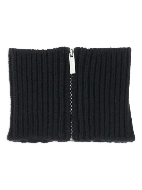 SA SU PHI zip-front ribbed neck warmer scarf