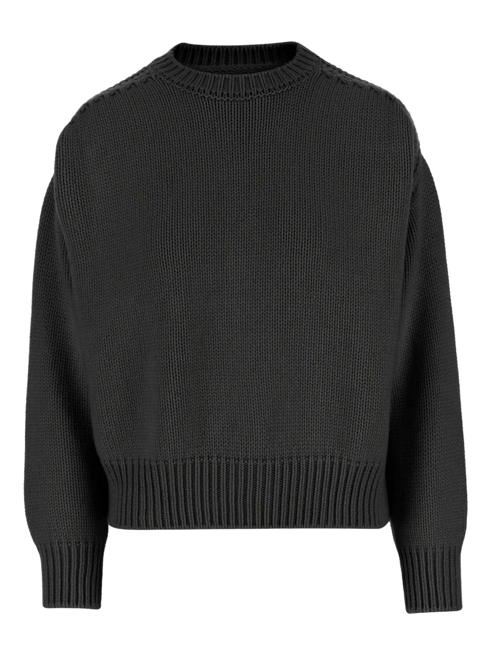 ribbed crew-neck sweater