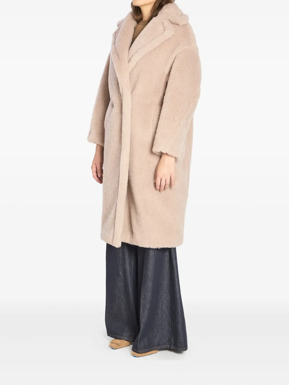 Max Mara Jas met dubbele rij knopen Beige
