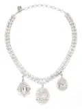 Magda Butrym crystal-embellished double-chain necklace - Silver