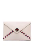 CHANEL Pre-Owned 2016-2017 Lambskin Airlines Envelope clutch bag - White