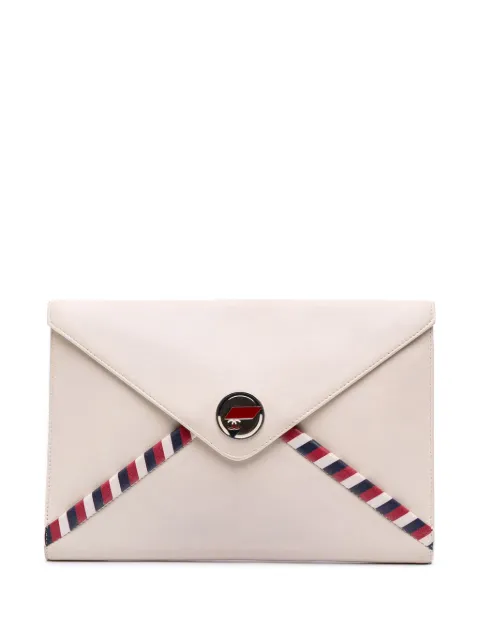 CHANEL Pre-Owned 2016-2017 Lambskin Airlines Envelope clutch bag