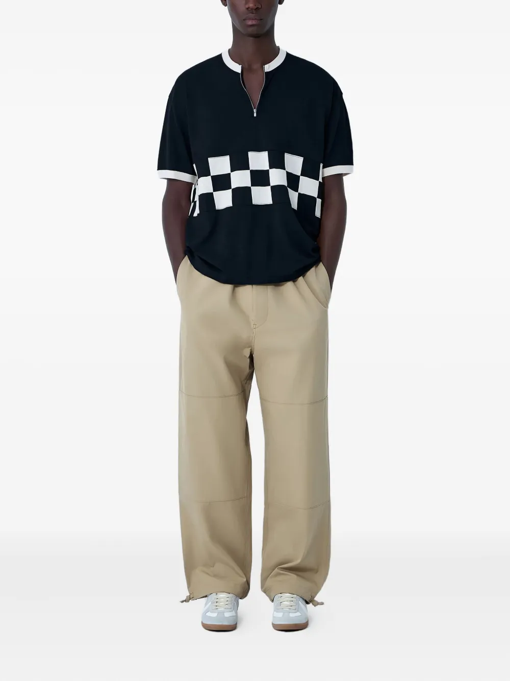 Visvim Sharma drawstring cotton trousers - Beige