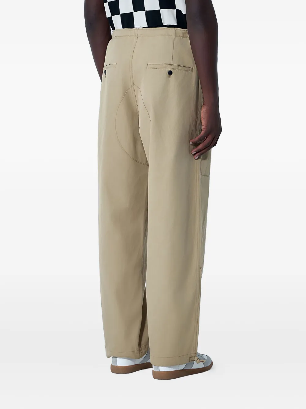 Visvim Sharma Straight-leg Cotton-twill Drawstring Chinos In Neutral