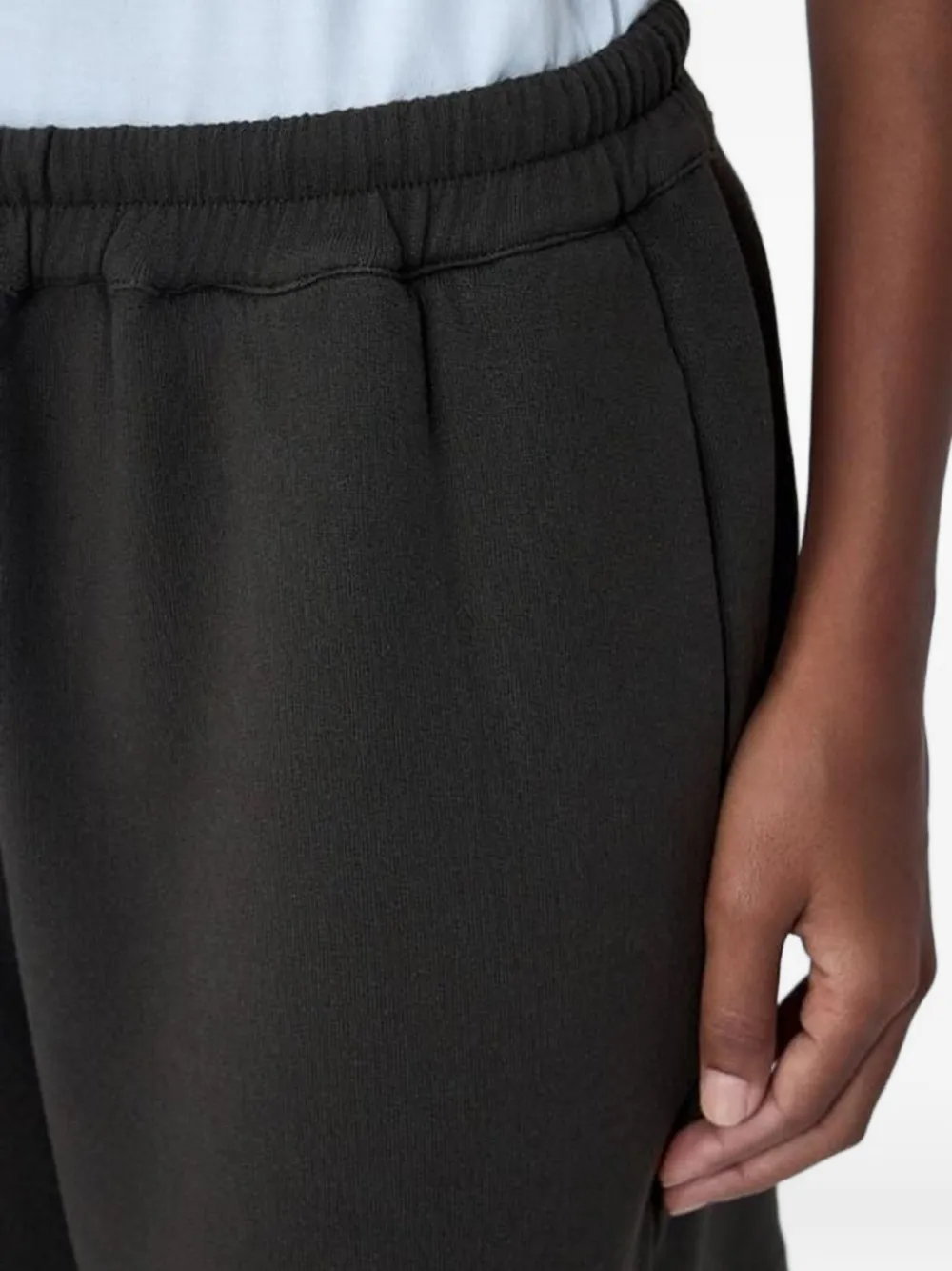 The Row Elasticated-waistband French Terry Shorts In Black
