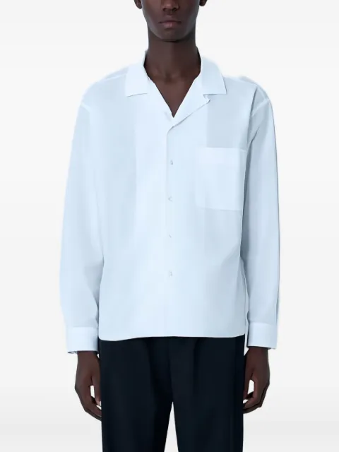 The Row classic collar patch pocket shirt