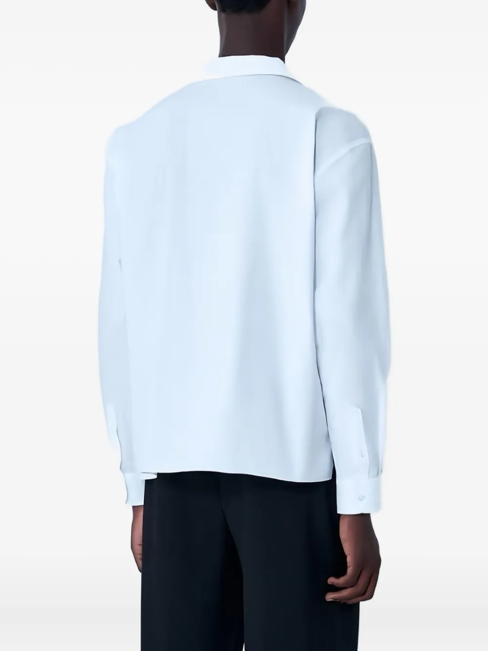 The Row Classic Collar Patch Pocket Shirt In Blue