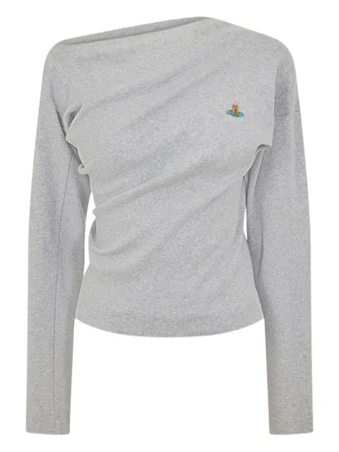 Vivienne Westwood Hebo logo-motif cowl-neck top