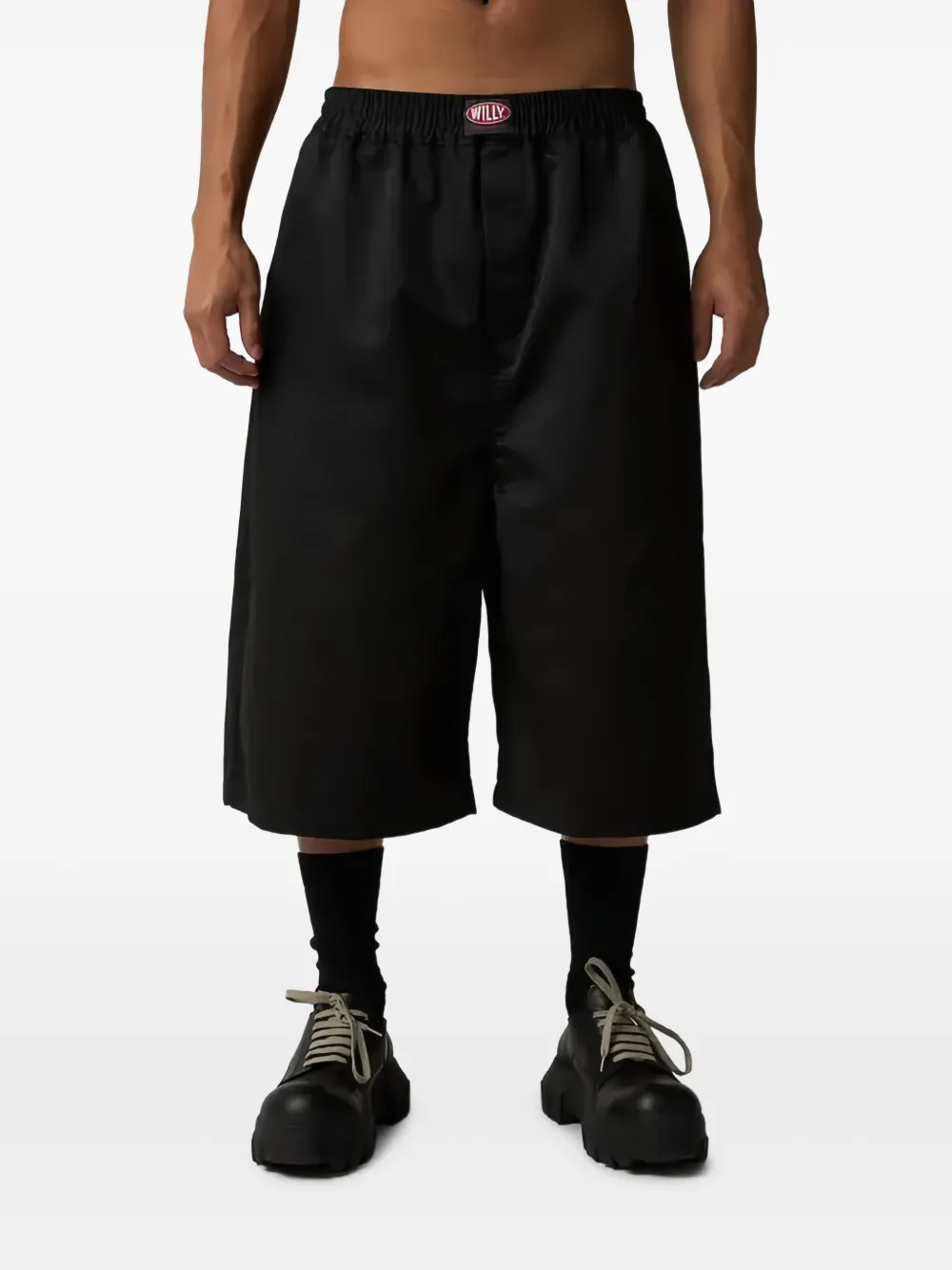 Willy Chavarria elastic-waistband shorts | Black | Image 1