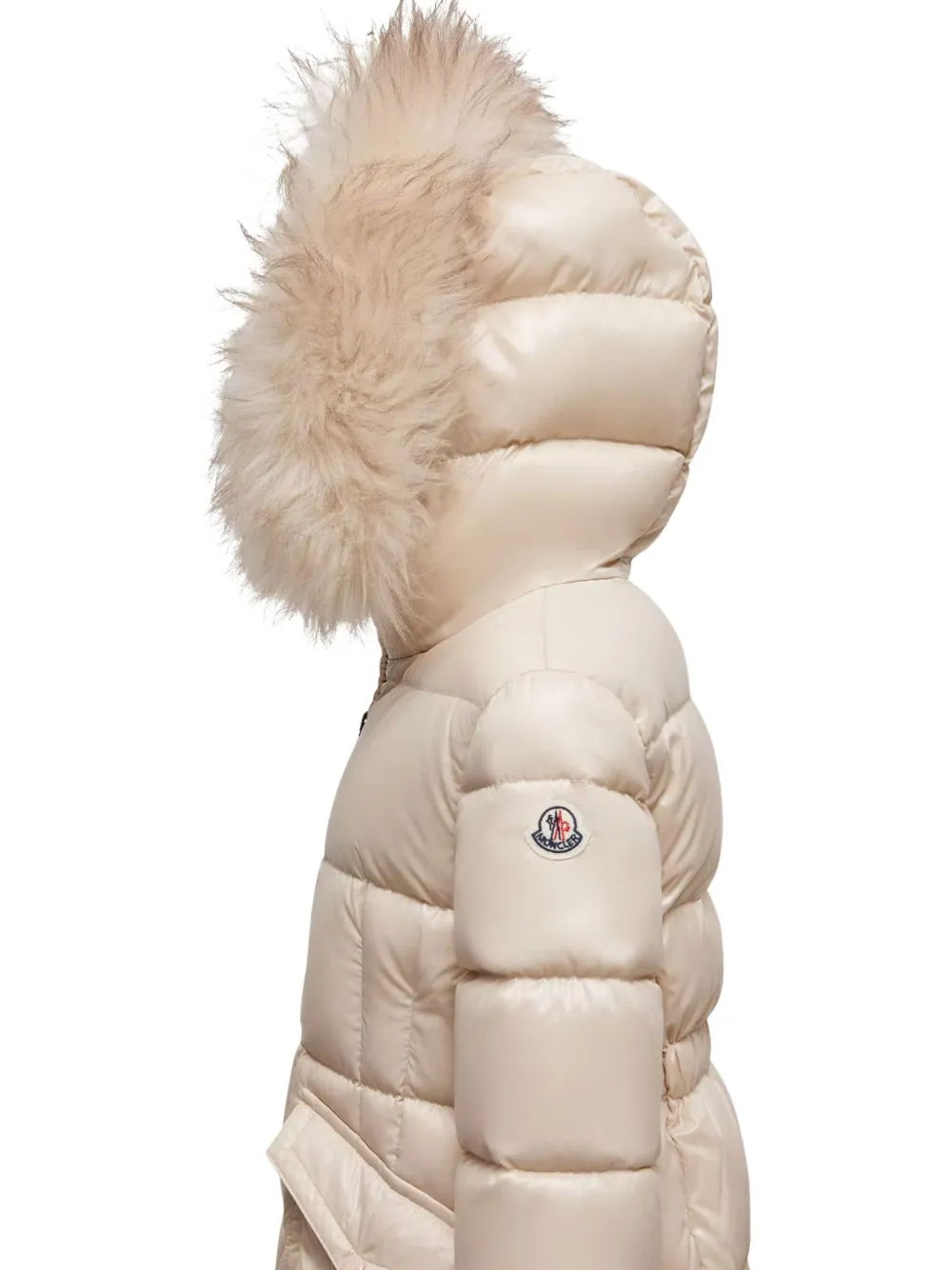 Moncler Enfant Aruna jas met capuchon Beige