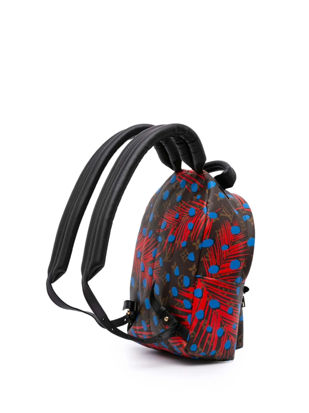 Pre-owned Louis Vuitton 2016 Monogram Jungle Dots Palm Springs Pm Backpack In Brown