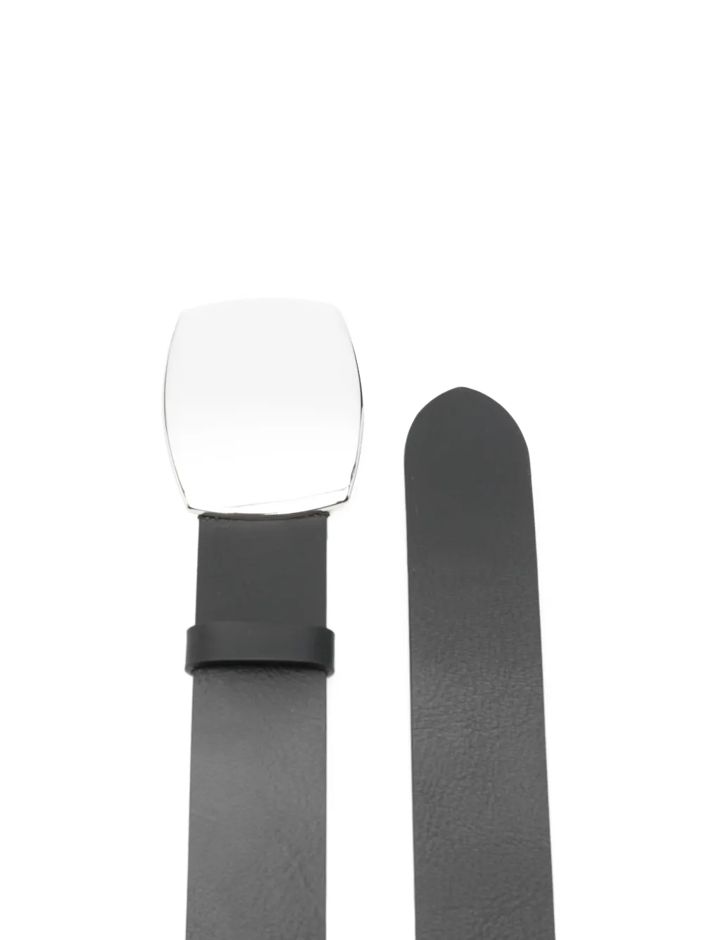 Alysi rectangular-buckle leather belt - Zwart