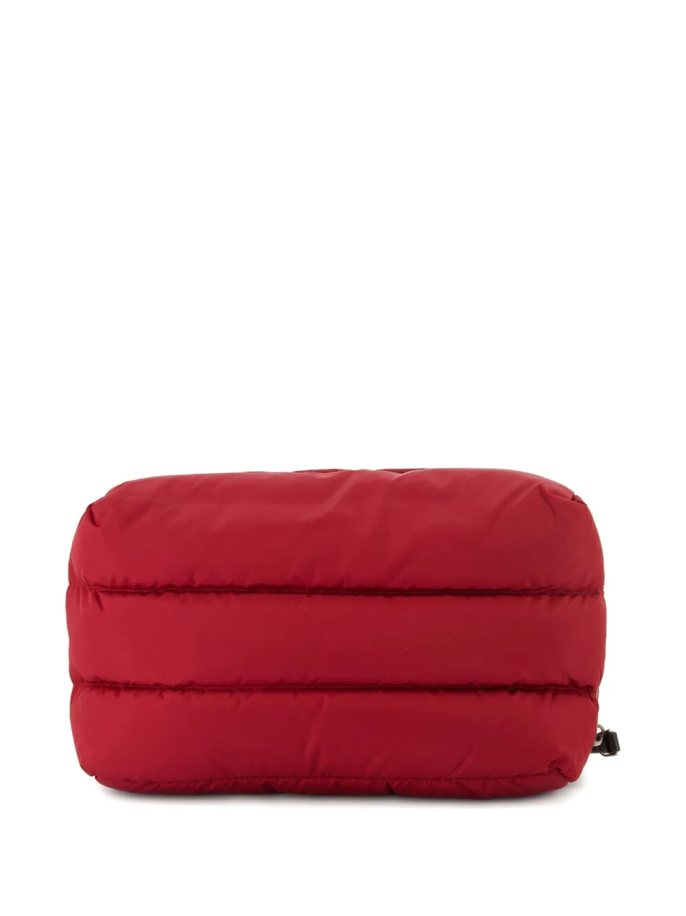 Moncler Caradoc gewatteerde toilettas met logoplakkaat Rood