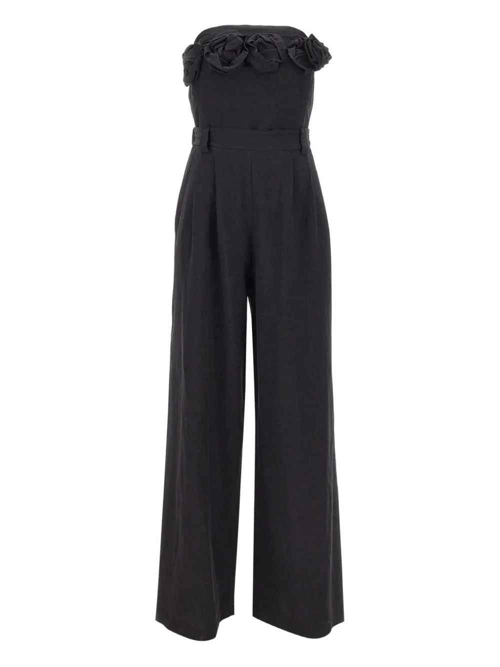Kaos Rose-embellished Jumpsuit In Black