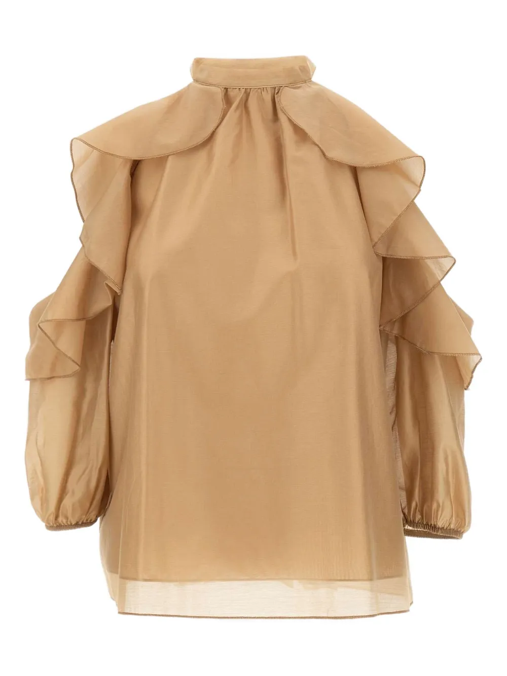 ruffled-sleeves blouse