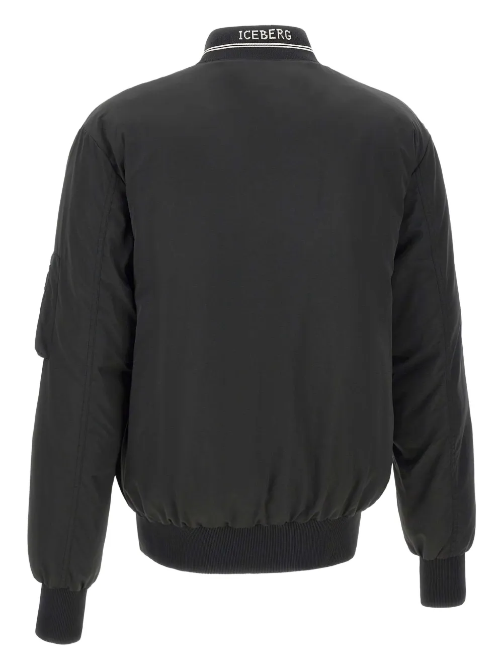Iceberg embroidered-logo bomber jacket Zwart
