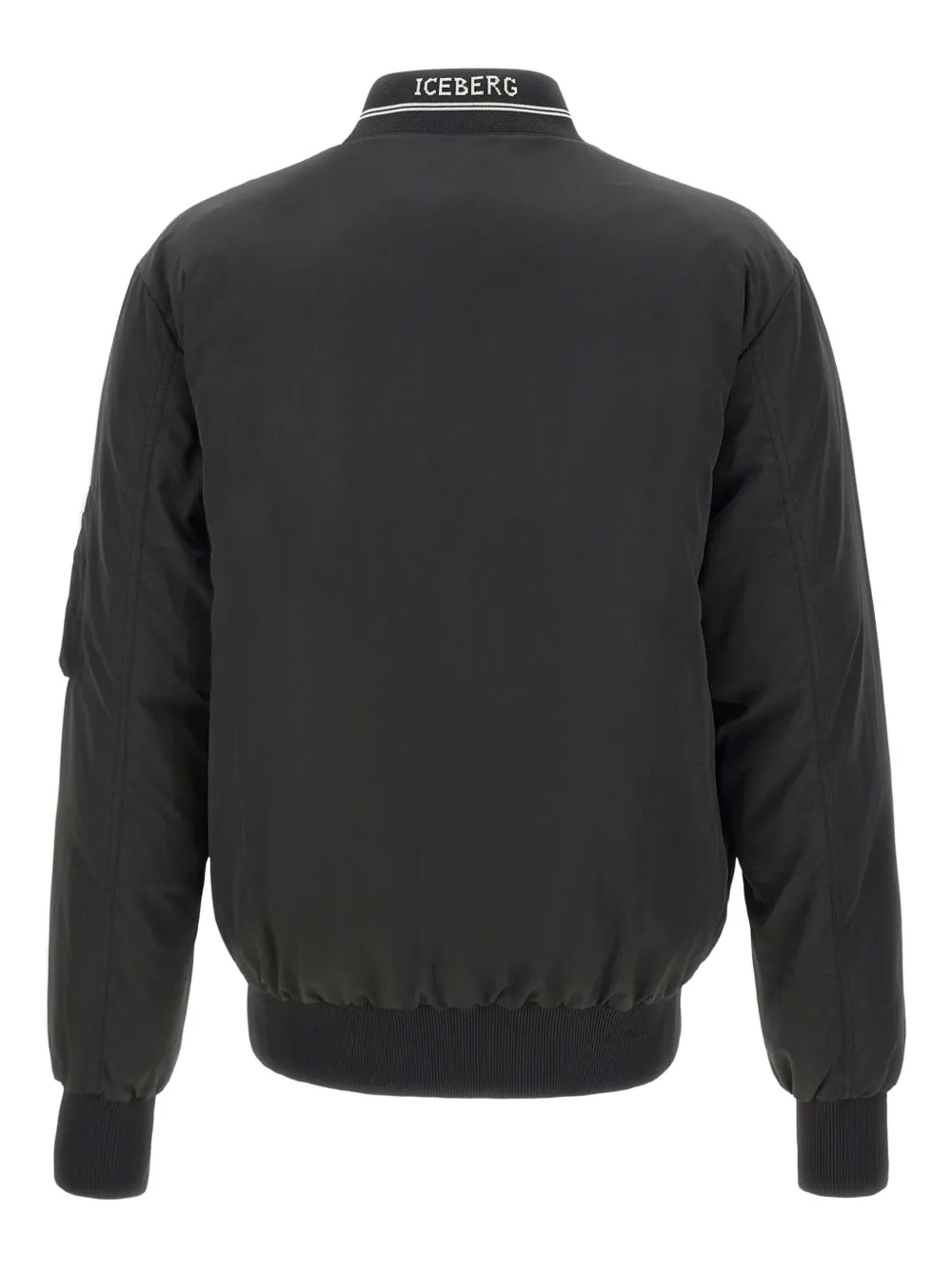 Iceberg embroidered-logo bomber jacket Zwart