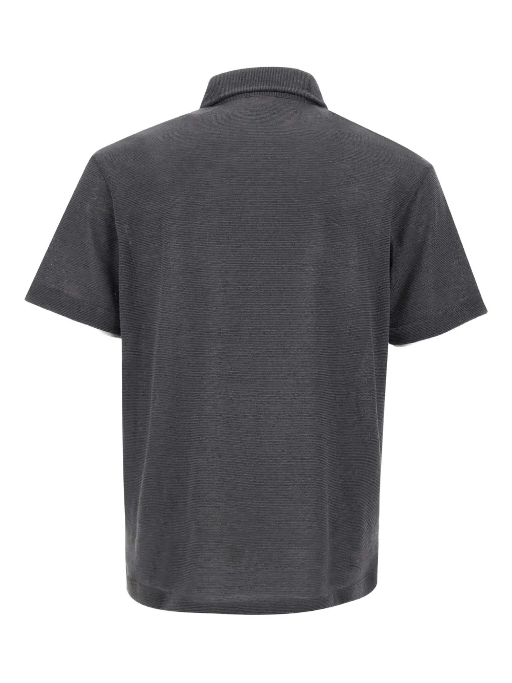 BOB Poloshirt met knopen en korte mouwen - Grijs