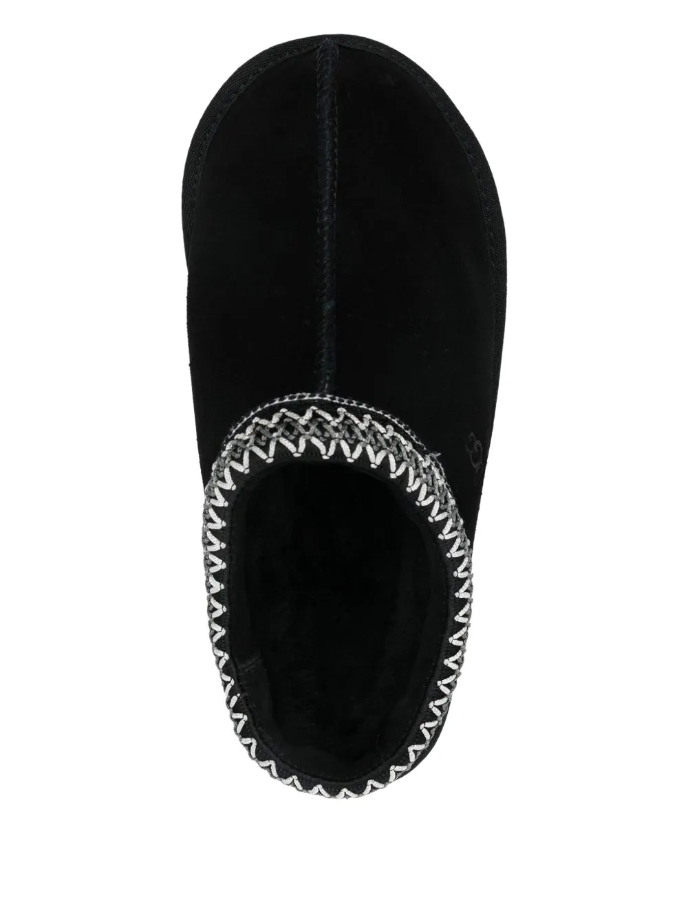 UGG Tasman II braided-trim suede slippers Black