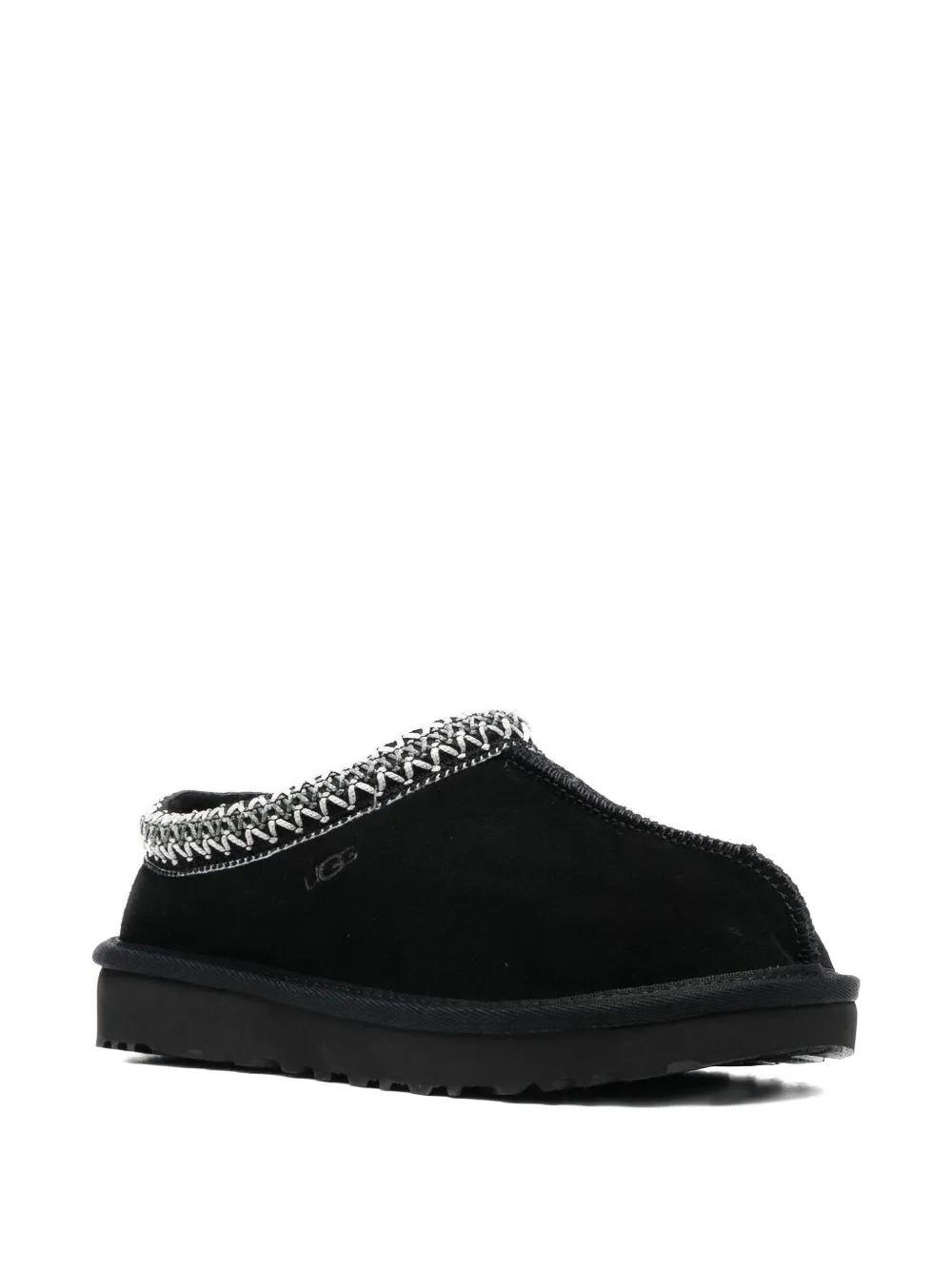 UGG Tasman II braided-trim suede slippers Black