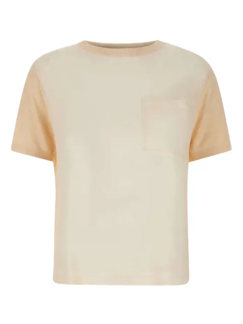 kaos pocket ribbed-edge T-shirt