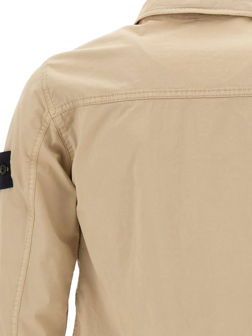 Stone Island zip-front shirt jacket Beige